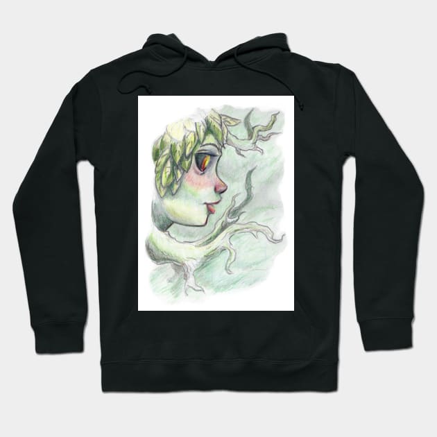 Spirit of the forest. Traditional drawing. Hoodie by Zimart